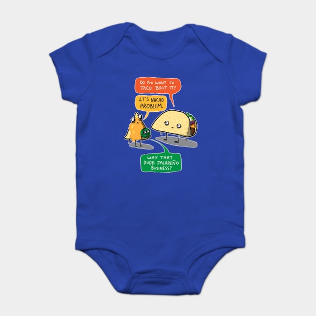 TACO NACHO JALAPENO Baby Bodysuit by thedeuce